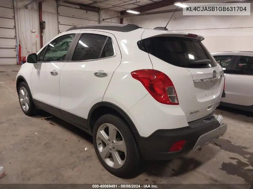 2016 Buick Encore VIN: KL4CJASB1GB631704 Lot: 40069491