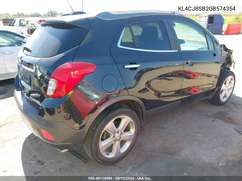 KL4CJBSB2GB574354 2016 Buick Encore Convenience