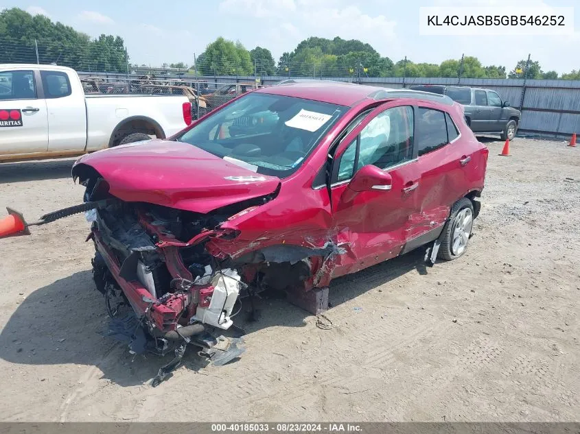 KL4CJASB5GB546252 2016 Buick Encore