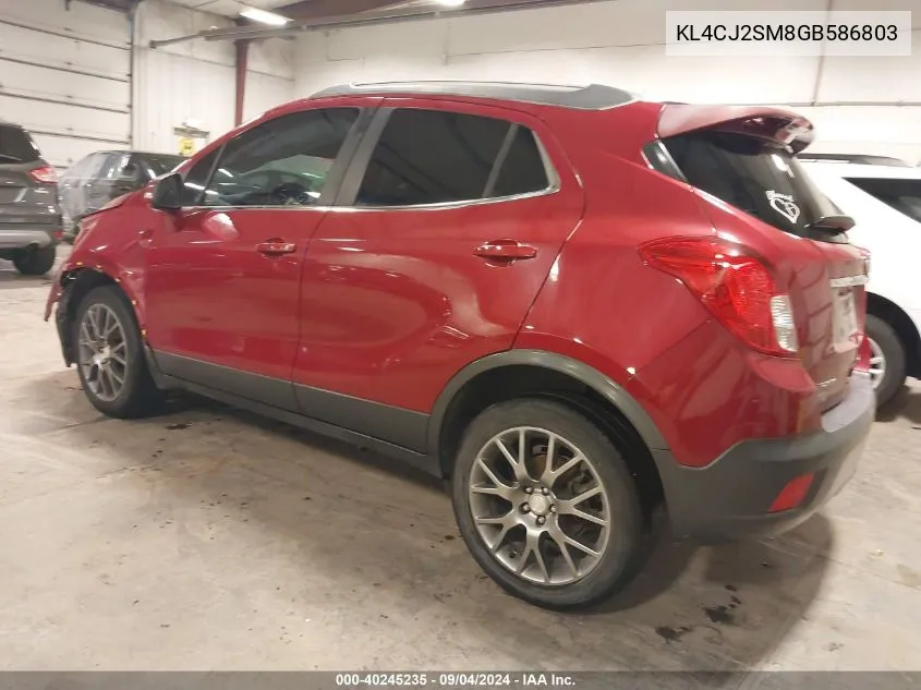 KL4CJ2SM8GB586803 2016 Buick Encore Sport Touring