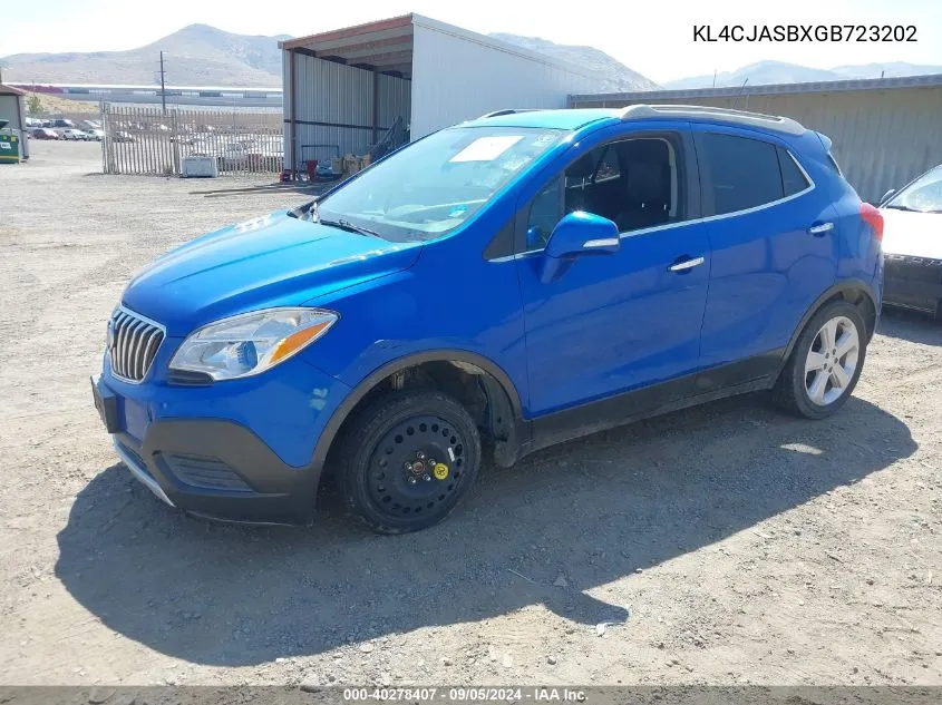 KL4CJASBXGB723202 2016 Buick Encore