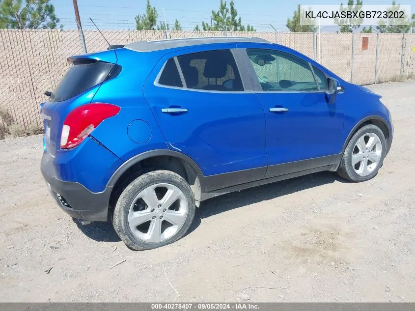 KL4CJASBXGB723202 2016 Buick Encore