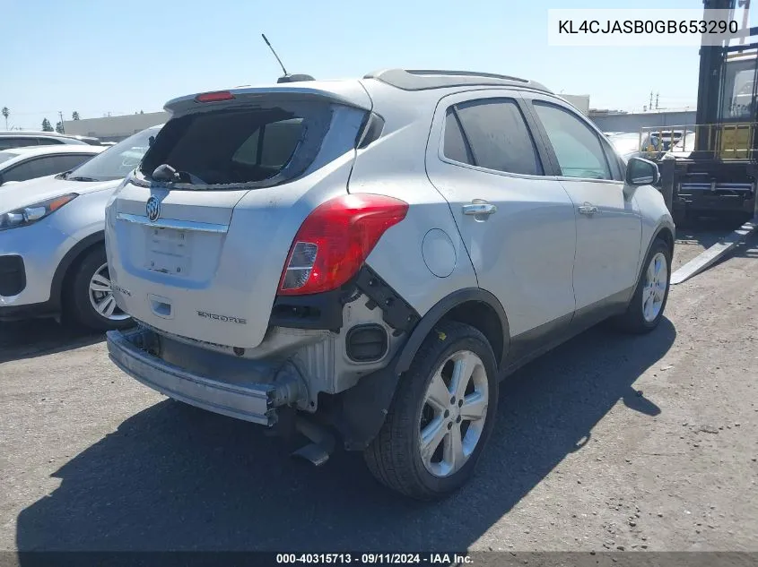 2016 Buick Encore VIN: KL4CJASB0GB653290 Lot: 40315713