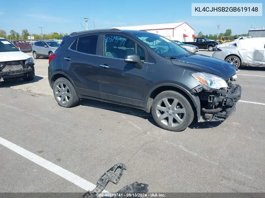 KL4CJHSB2GB619148 2016 Buick Encore Premium