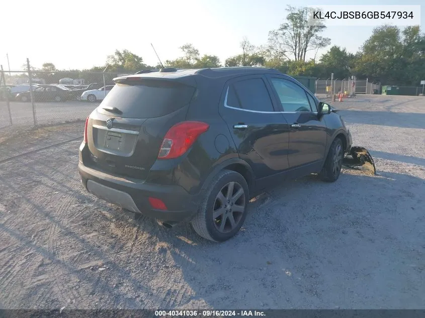 KL4CJBSB6GB547934 2016 Buick Encore Convenience