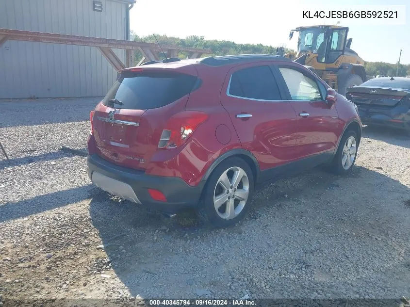 2016 Buick Encore VIN: KL4CJESB6GB592521 Lot: 40345794