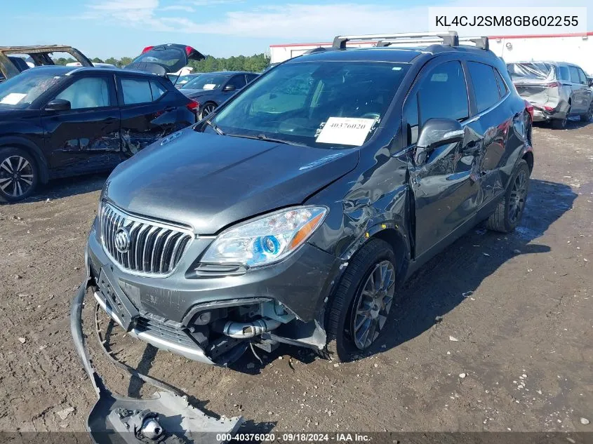 2016 Buick Encore Sport Touring VIN: KL4CJ2SM8GB602255 Lot: 40376020