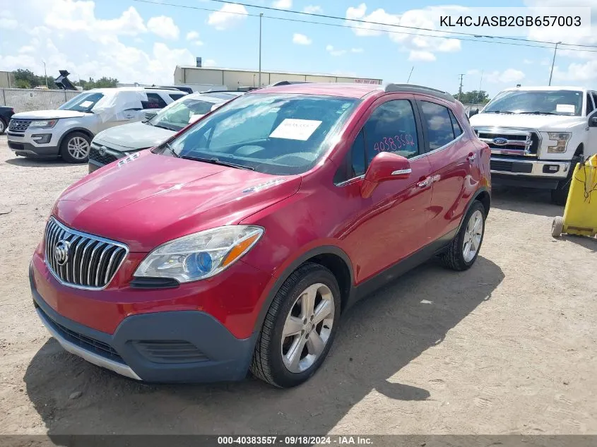 KL4CJASB2GB657003 2016 Buick Encore