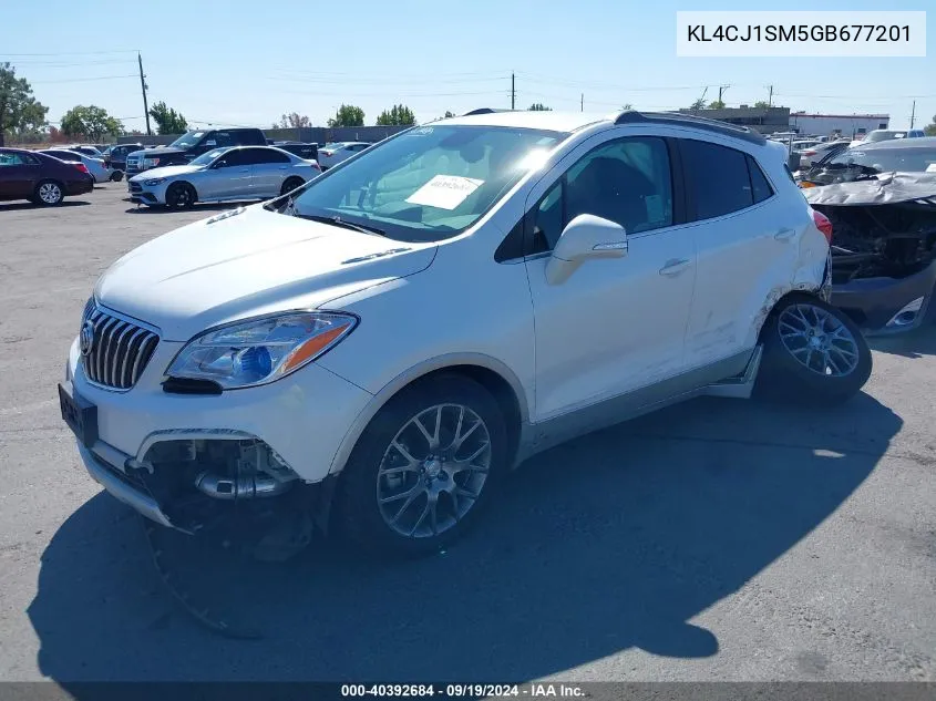 2016 Buick Encore Sport Touring VIN: KL4CJ1SM5GB677201 Lot: 40392684