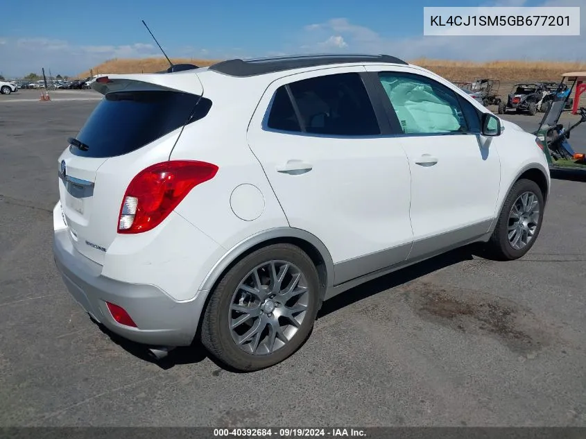 KL4CJ1SM5GB677201 2016 Buick Encore Sport Touring