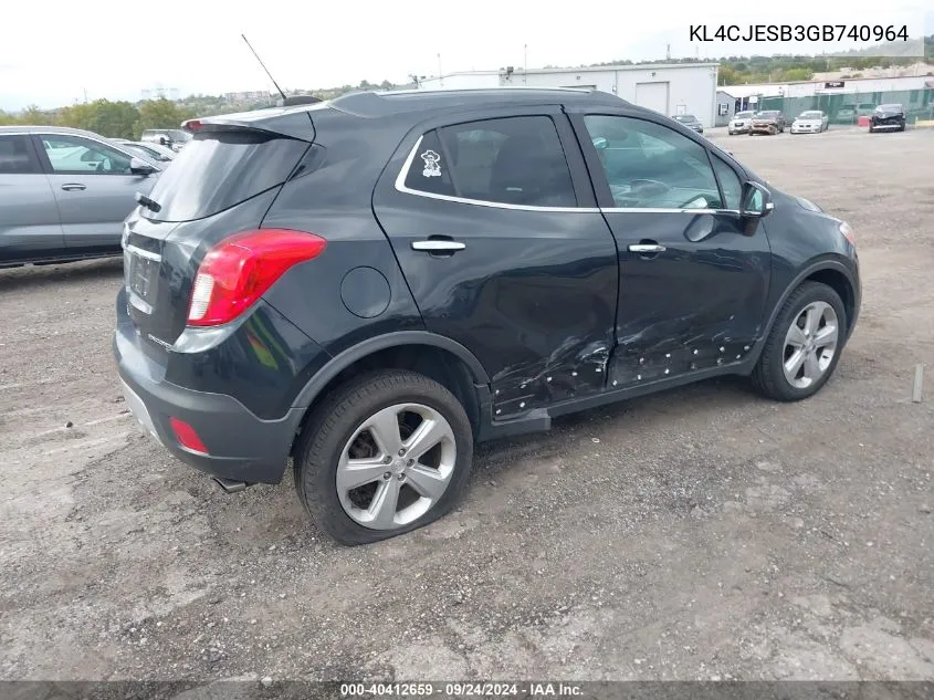 2016 Buick Encore VIN: KL4CJESB3GB740964 Lot: 40412659