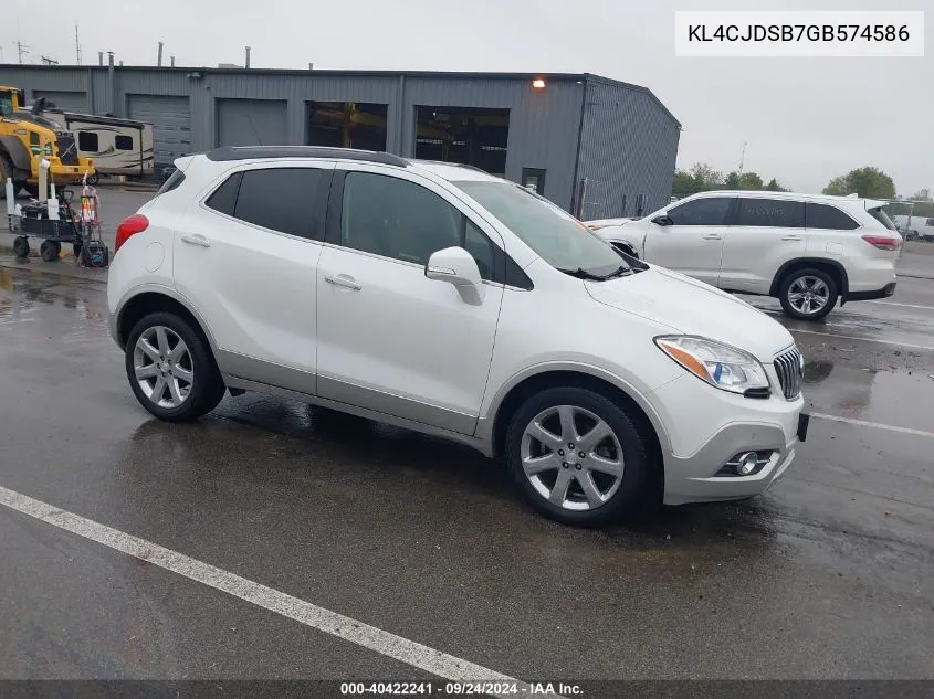 2016 Buick Encore Premium VIN: KL4CJDSB7GB574586 Lot: 40422241