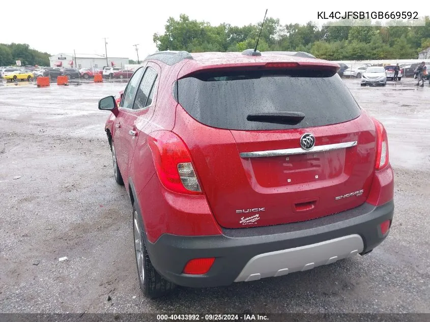 KL4CJFSB1GB669592 2016 Buick Encore Convenience