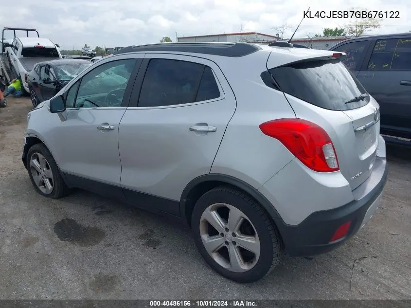 2016 Buick Encore VIN: KL4CJESB7GB676122 Lot: 40486156