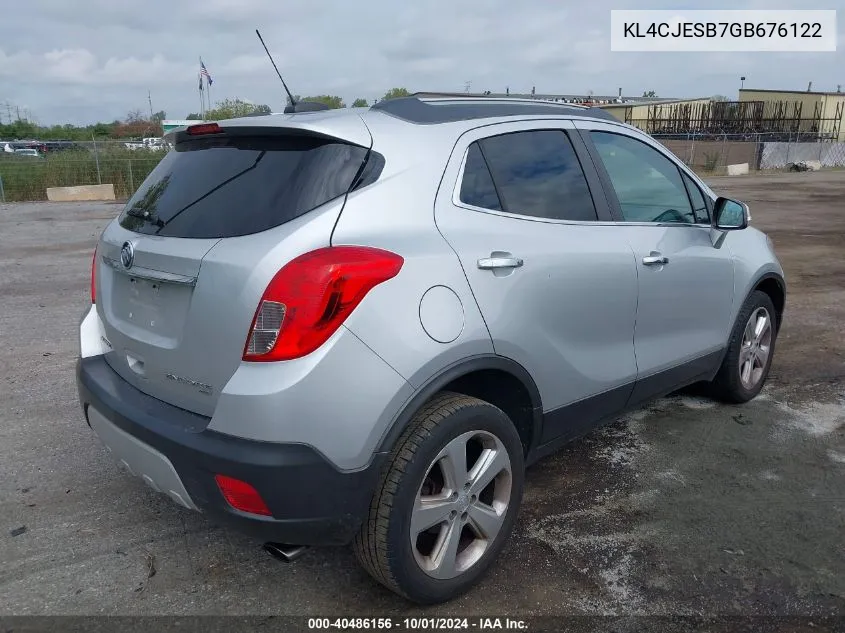 2016 Buick Encore VIN: KL4CJESB7GB676122 Lot: 40486156