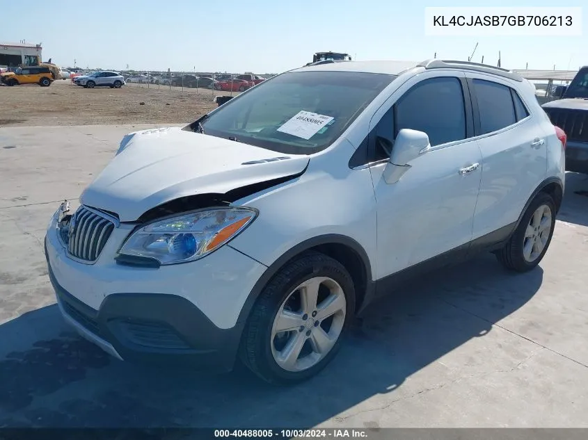 KL4CJASB7GB706213 2016 Buick Encore