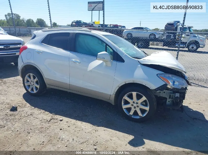 2016 Buick Encore Premium VIN: KL4CJDSB8GB690833 Lot: 40488816