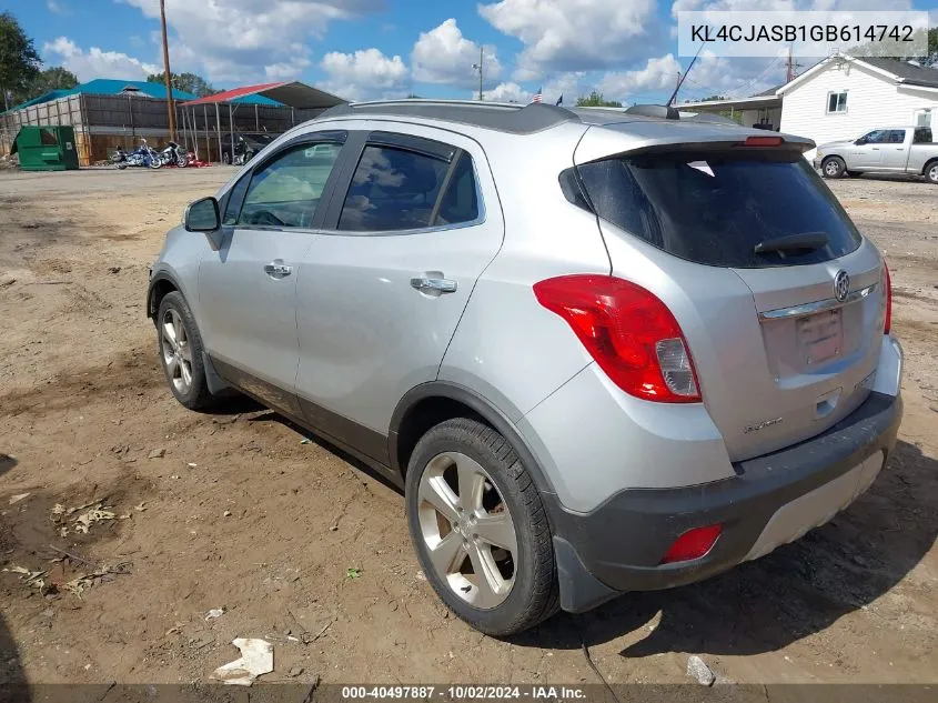 2016 Buick Encore VIN: KL4CJASB1GB614742 Lot: 40497887