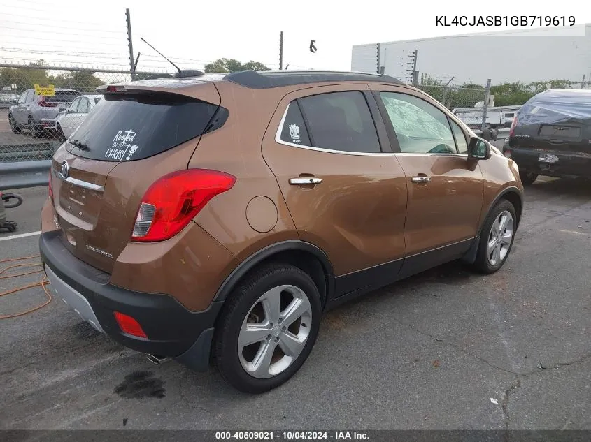 2016 Buick Encore VIN: KL4CJASB1GB719619 Lot: 40509021