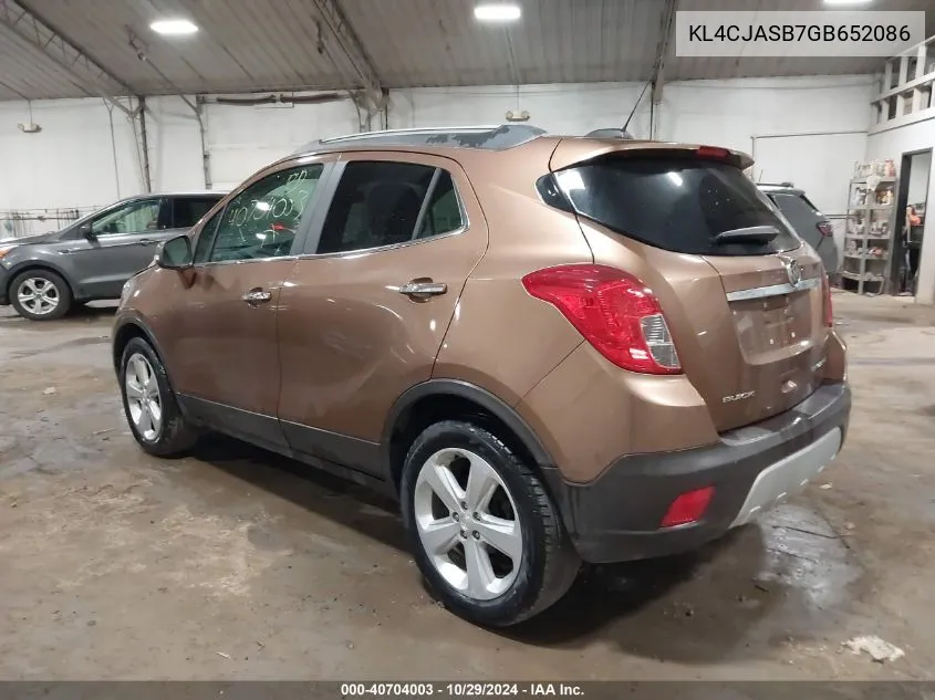 2016 Buick Encore VIN: KL4CJASB7GB652086 Lot: 40704003