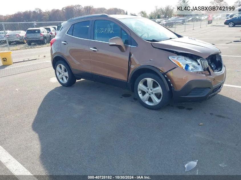 2016 Buick Encore VIN: KL4CJASBXGB742199 Lot: 40728182