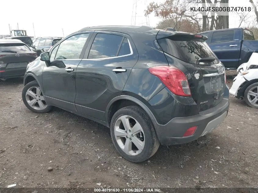 KL4CJFSB0GB747618 2016 Buick Encore Convenience