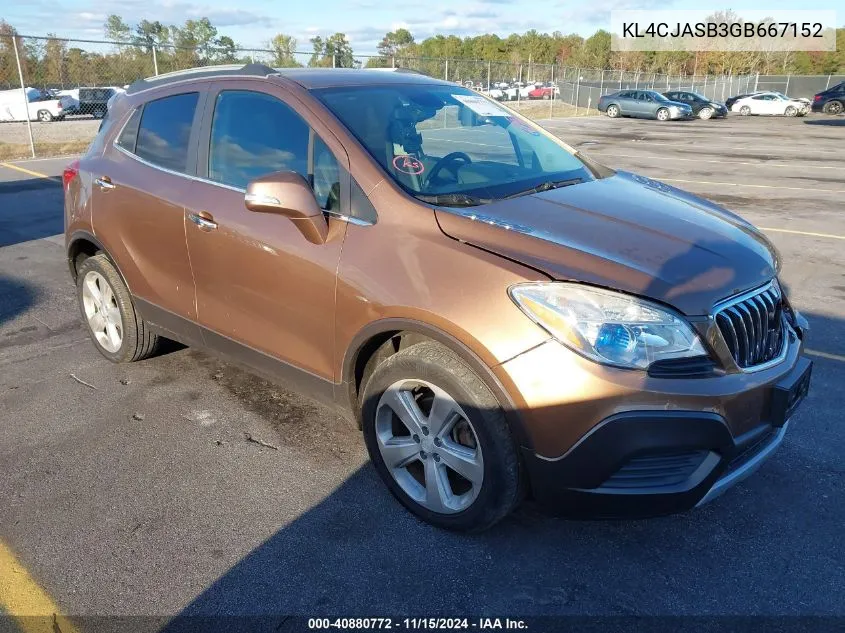 2016 Buick Encore VIN: KL4CJASB3GB667152 Lot: 40880772