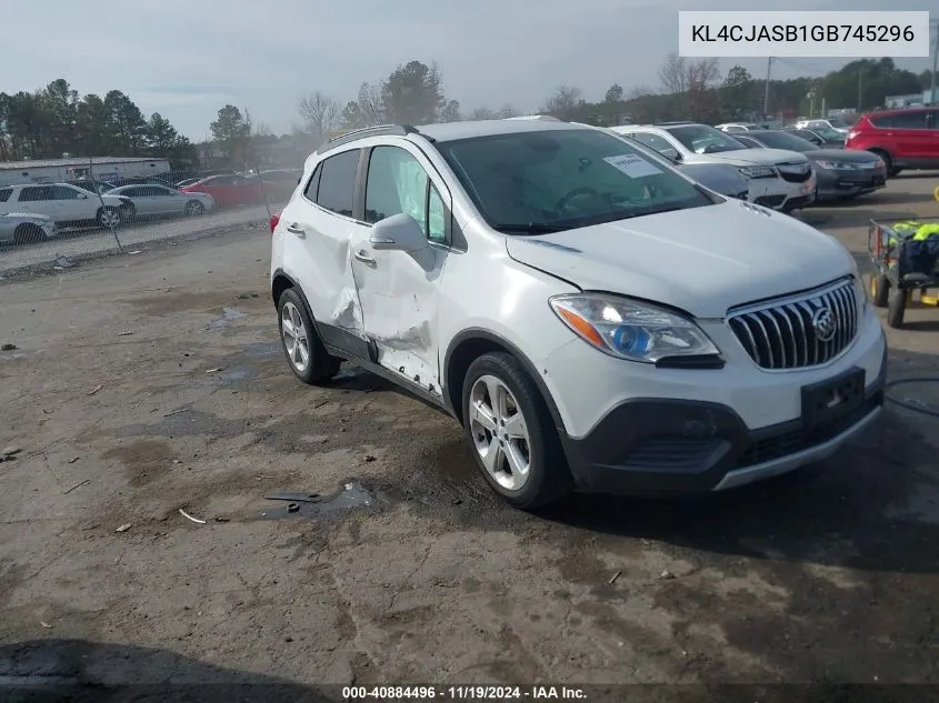 2016 Buick Encore VIN: KL4CJASB1GB745296 Lot: 40884496