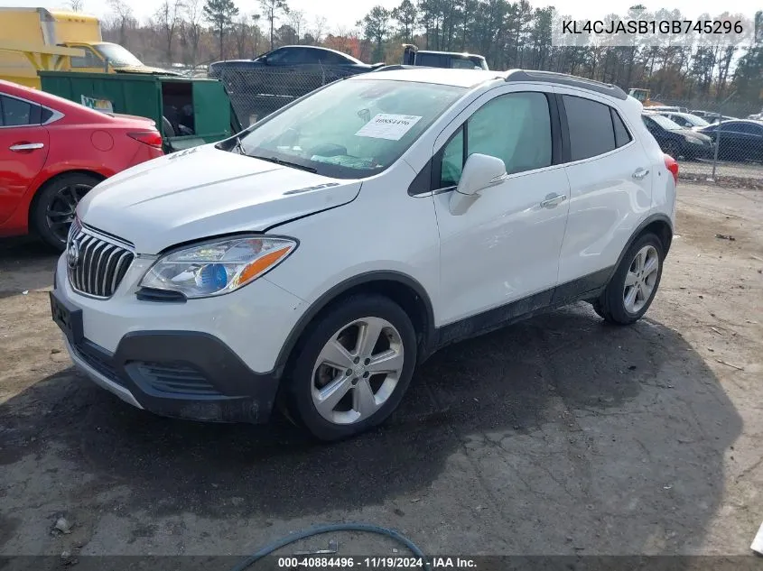 2016 Buick Encore VIN: KL4CJASB1GB745296 Lot: 40884496