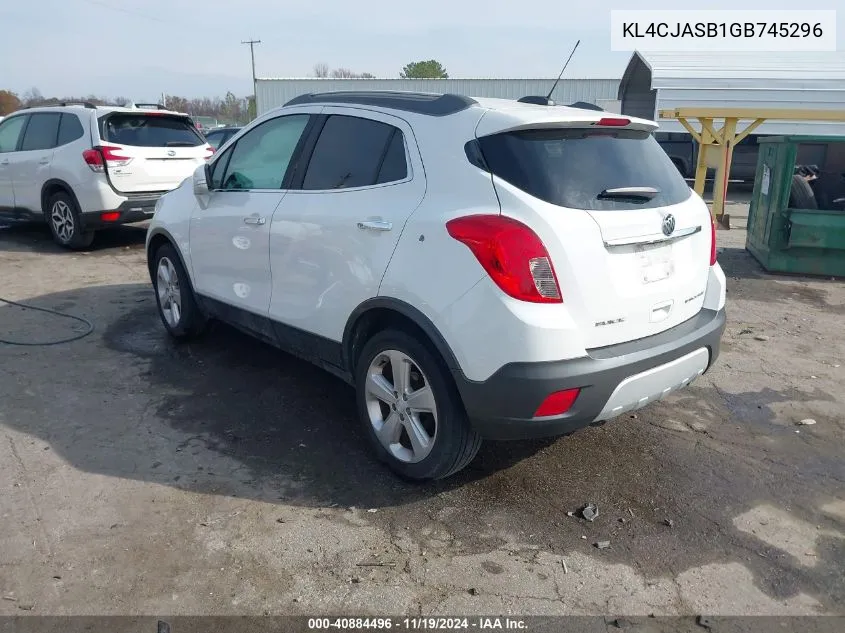 2016 Buick Encore VIN: KL4CJASB1GB745296 Lot: 40884496