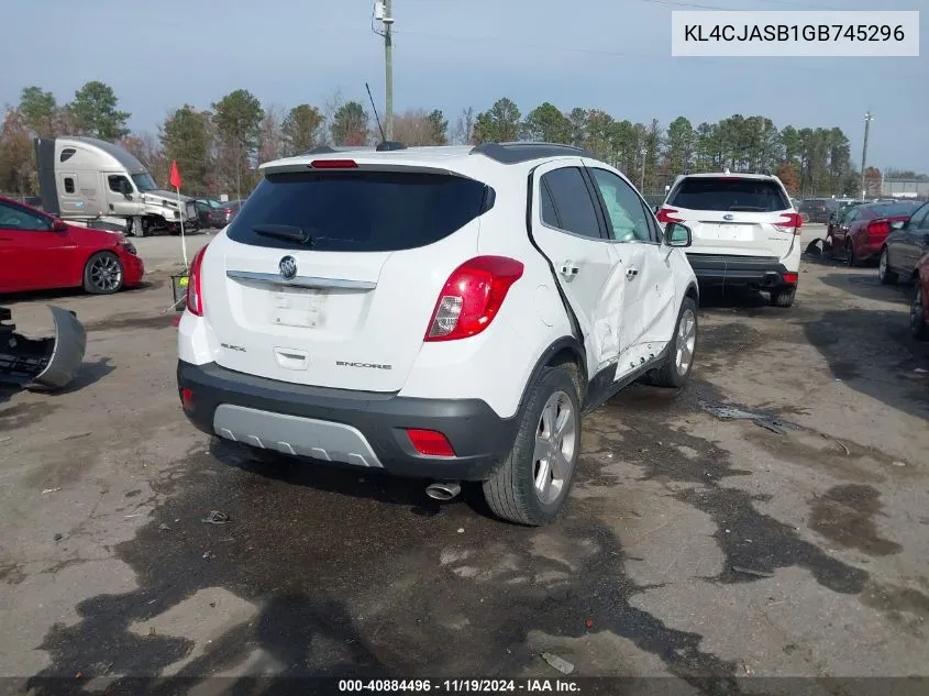 2016 Buick Encore VIN: KL4CJASB1GB745296 Lot: 40884496