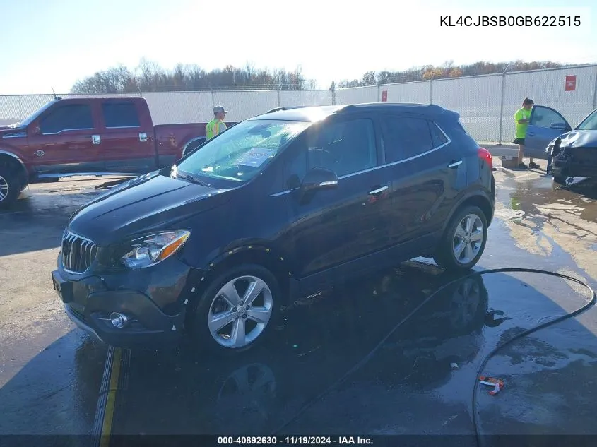 2016 Buick Encore Convenience VIN: KL4CJBSB0GB622515 Lot: 40892630