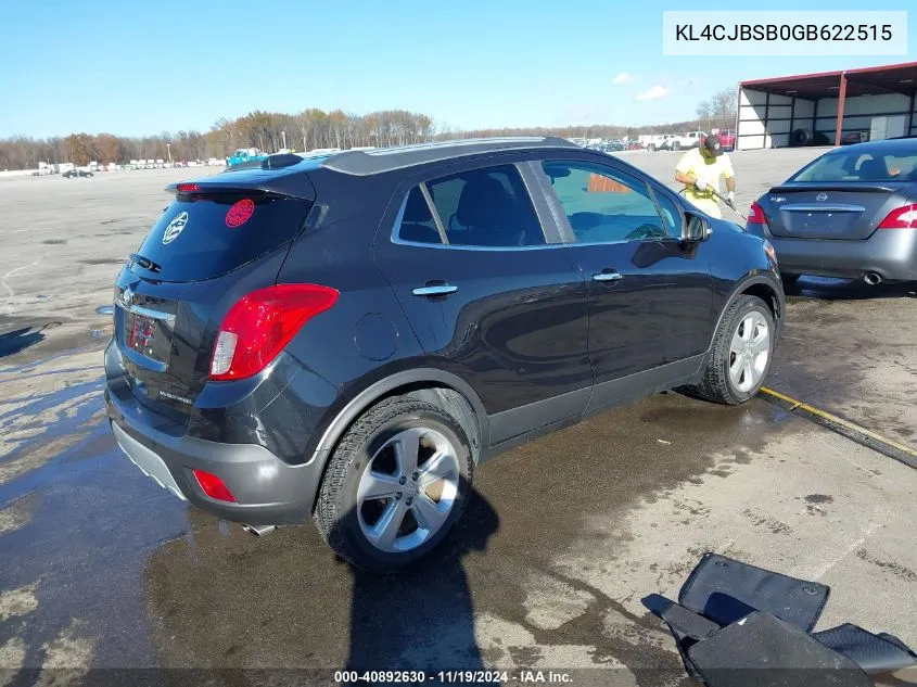 2016 Buick Encore Convenience VIN: KL4CJBSB0GB622515 Lot: 40892630