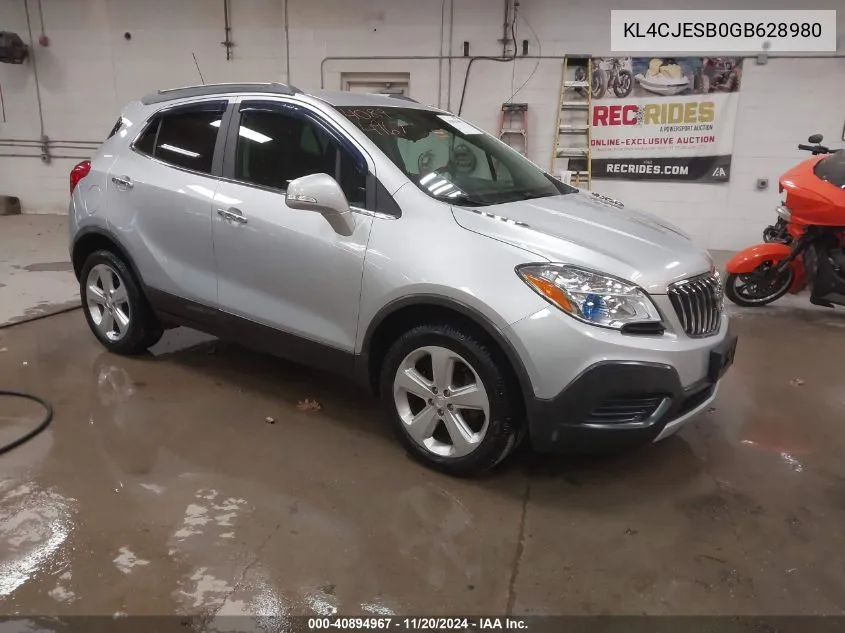 2016 Buick Encore VIN: KL4CJESB0GB628980 Lot: 40894967