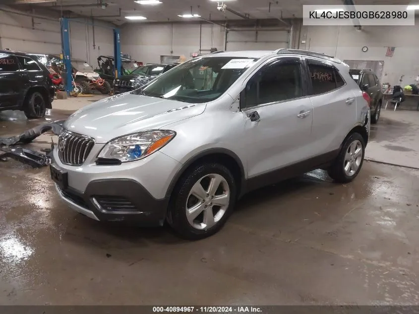 2016 Buick Encore VIN: KL4CJESB0GB628980 Lot: 40894967