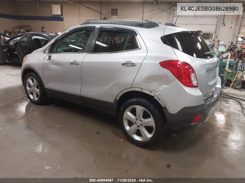 2016 Buick Encore VIN: KL4CJESB0GB628980 Lot: 40894967