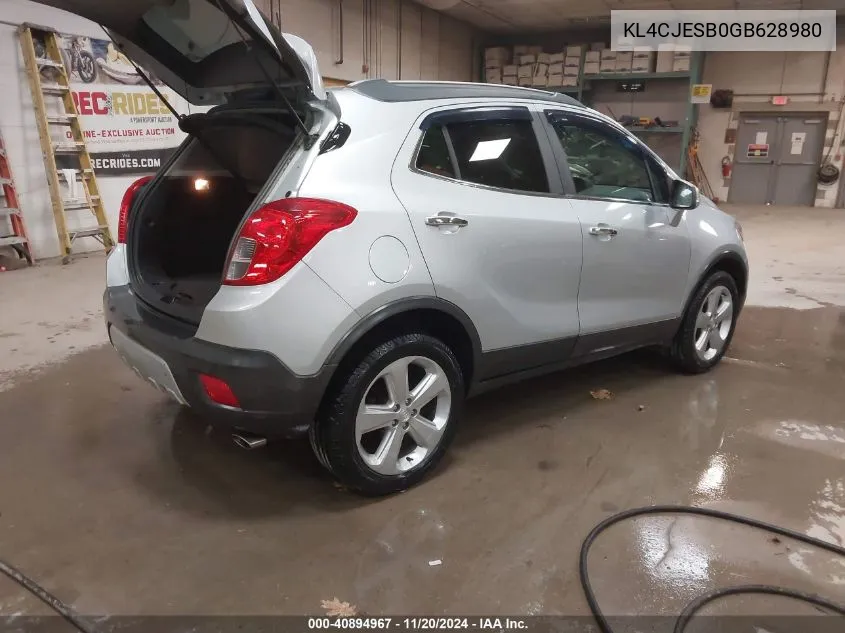 2016 Buick Encore VIN: KL4CJESB0GB628980 Lot: 40894967