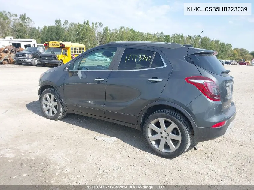 2017 Buick Encore VIN: KL4CJCSB5HB223039 Lot: 12113747