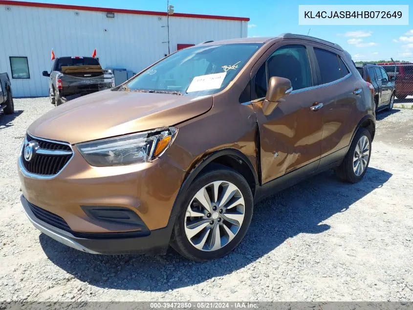 KL4CJASB4HB072649 2017 Buick Encore Preferred