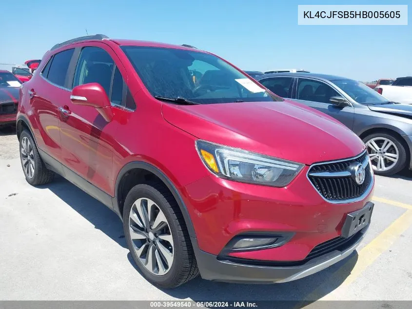 2017 Buick Encore Preferred Ii VIN: KL4CJFSB5HB005605 Lot: 39549540