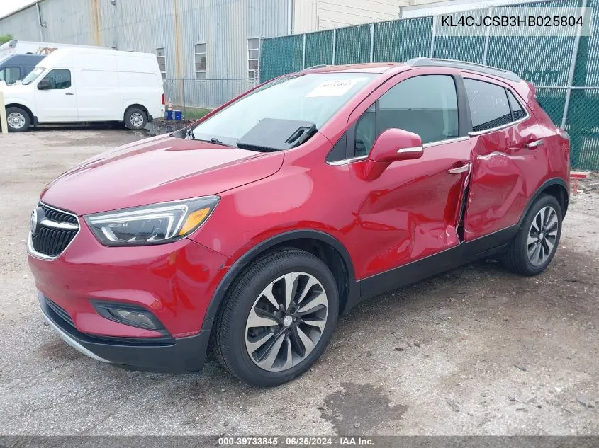 2017 Buick Encore Essence VIN: KL4CJCSB3HB025804 Lot: 39733845