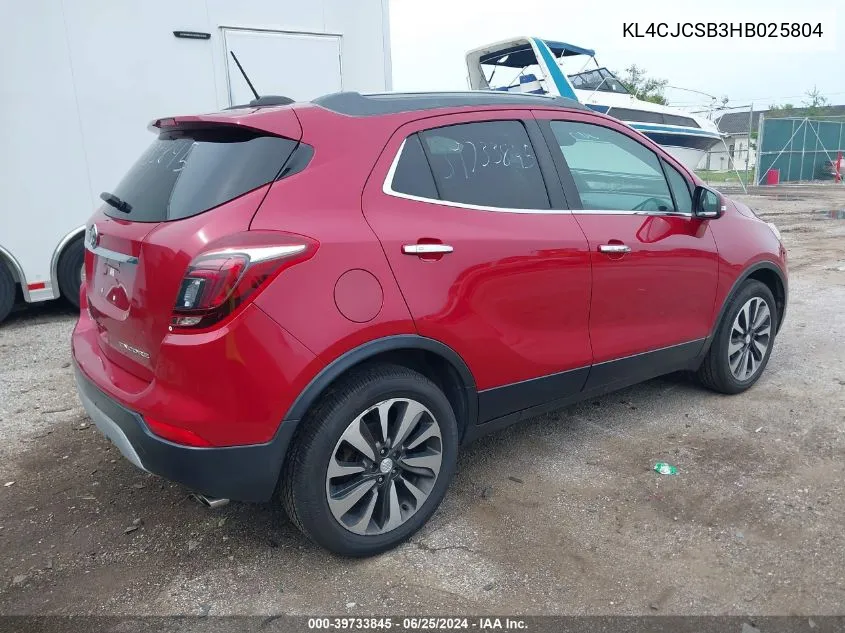 2017 Buick Encore Essence VIN: KL4CJCSB3HB025804 Lot: 39733845