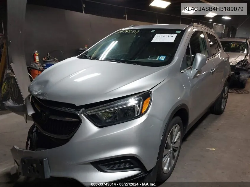 2017 Buick Encore Preferred VIN: KL4CJASB4HB189079 Lot: 39749314