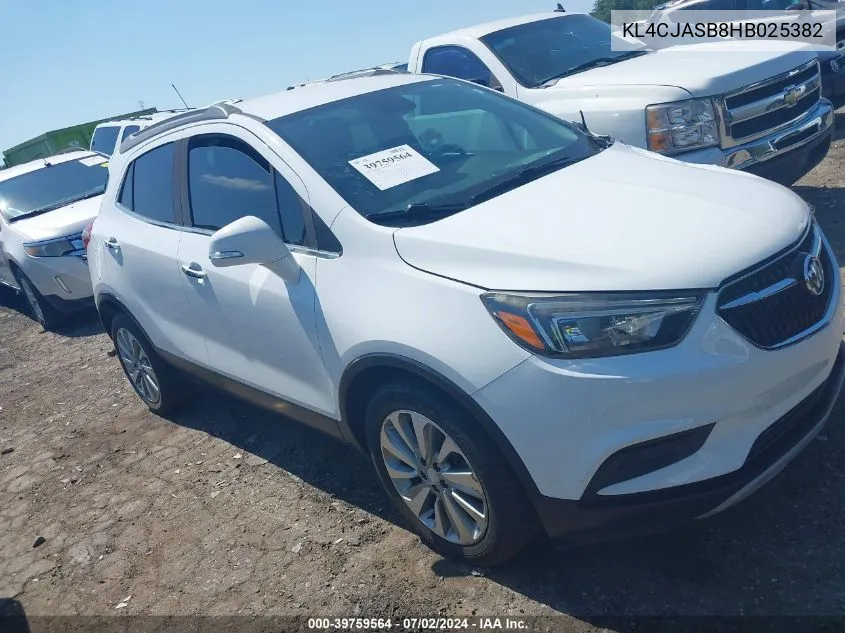 2017 Buick Encore Preferred VIN: KL4CJASB8HB025382 Lot: 39759564