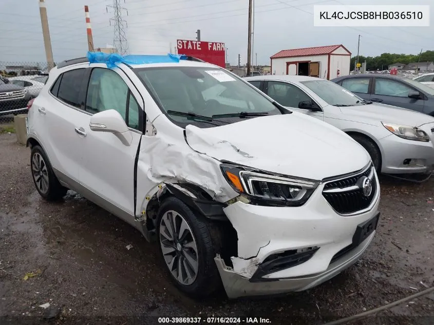 2017 Buick Encore Essence VIN: KL4CJCSB8HB036510 Lot: 39869337