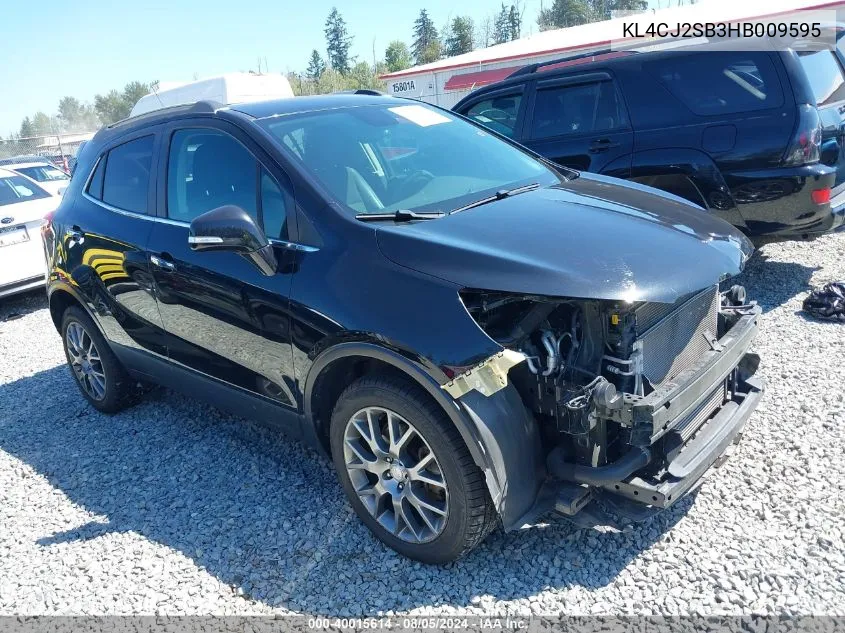 2017 Buick Encore Sport Touring VIN: KL4CJ2SB3HB009595 Lot: 40015614