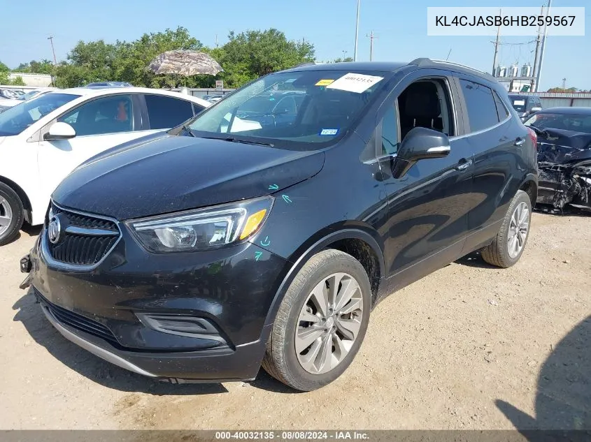 KL4CJASB6HB259567 2017 Buick Encore Preferred