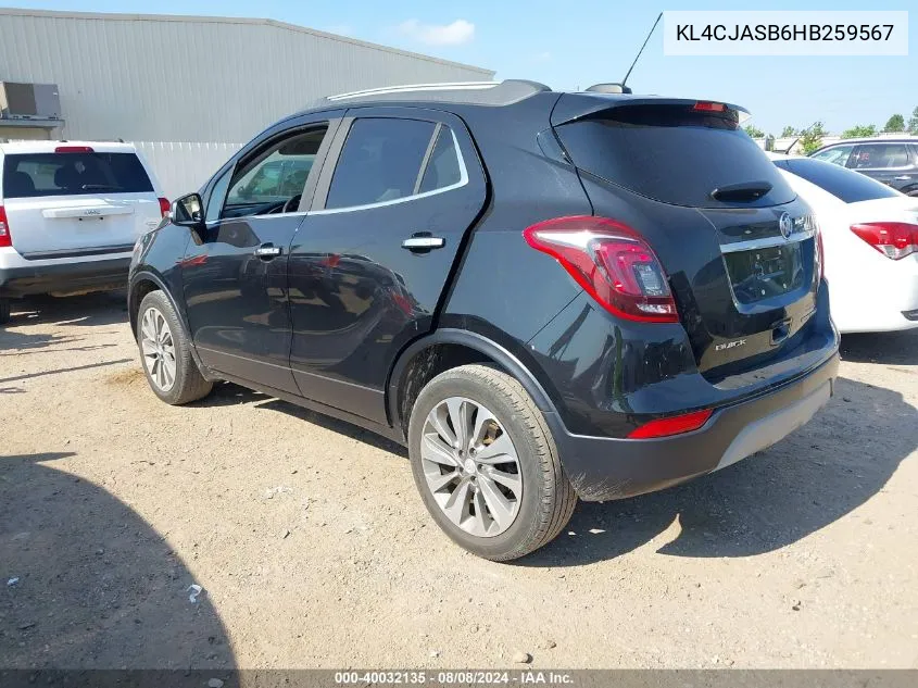 KL4CJASB6HB259567 2017 Buick Encore Preferred