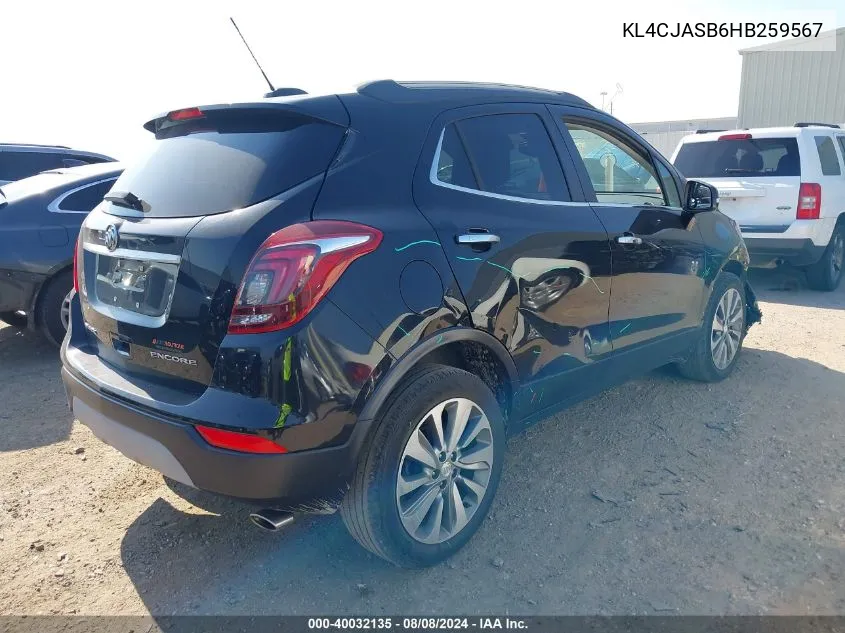 KL4CJASB6HB259567 2017 Buick Encore Preferred