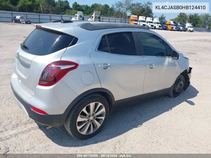 2017 Buick Encore Preferred VIN: KL4CJASB0HB124410 Lot: 40110488